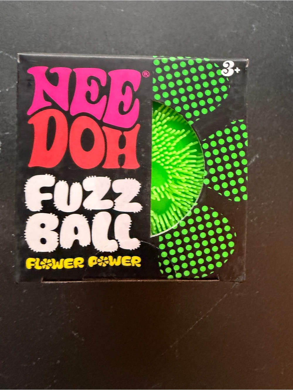 New Nee Doh Fuzz Ball Flower Power Green Textured Toy Squishy Schylling NeeDoh